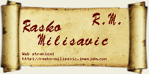 Raško Milisavić vizit kartica